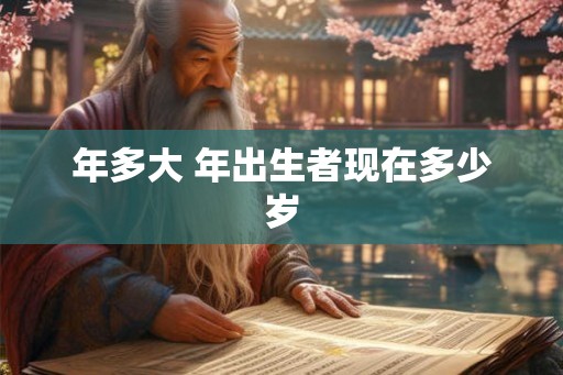 年多大 年出生者现在多少岁