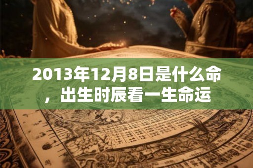 2013年12月8日是什么命，出生时辰看一生命运