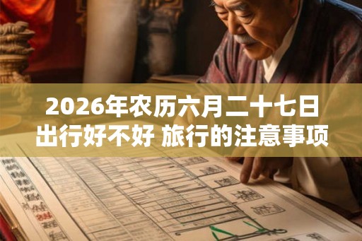2026年农历六月二十七日出行好不好 旅行的注意事项