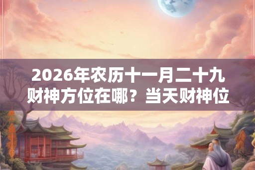 2026年农历十一月二十九财神方位在哪？当天财神位置