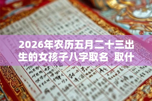 2026年农历五月二十三出生的女孩子八字取名  取什么名字比较好