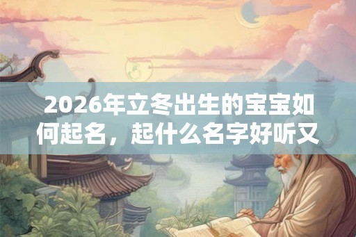 2026年立冬出生的宝宝如何起名，起什么名字好听又吉利？