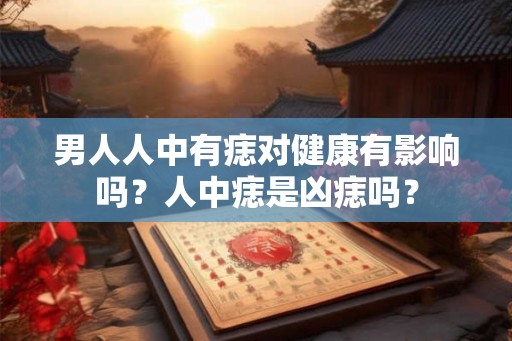 男人人中有痣对健康有影响吗？人中痣是凶痣吗？