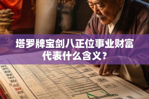 塔罗牌宝剑八正位事业财富代表什么含义？