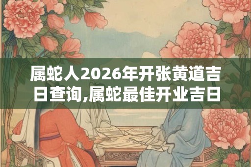 属蛇人2026年开张黄道吉日查询,属蛇最佳开业吉日 属蛇人2026年开张黄道吉日查询,属蛇最佳开业吉日