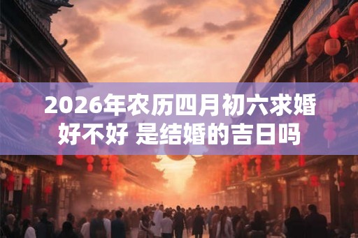 2026年农历四月初六求婚好不好 是结婚的吉日吗