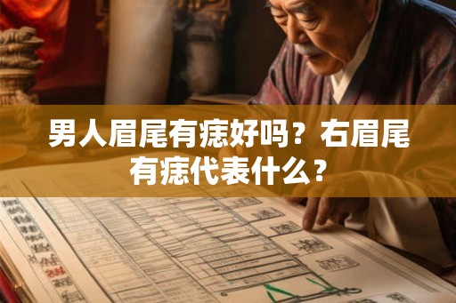 男人眉尾有痣好吗？右眉尾有痣代表什么？
