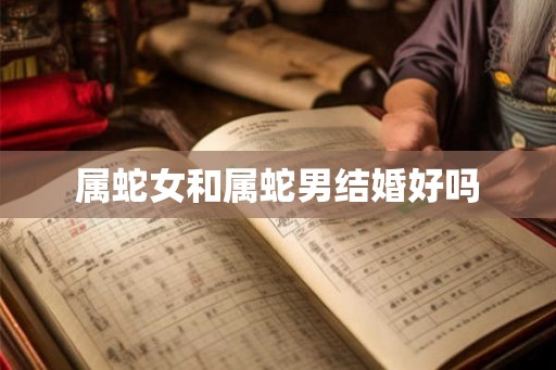 属蛇女和属蛇男结婚好吗 属蛇女和属蛇男结婚好吗
