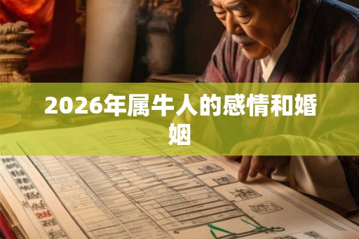 2026年属牛人的感情和婚姻