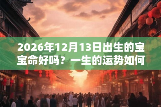 2026年12月13日出生的宝宝命好吗？一生的运势如何