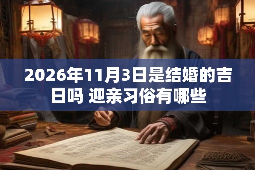2026年11月3日是结婚的吉日吗 迎亲习俗有哪些