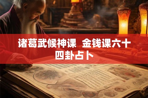 诸葛武候神课  金钱课六十四卦占卜