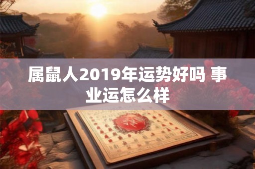 属鼠人2019年运势好吗 事业运怎么样