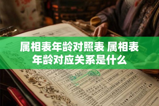 属相表年龄对照表 属相表年龄对应关系是什么