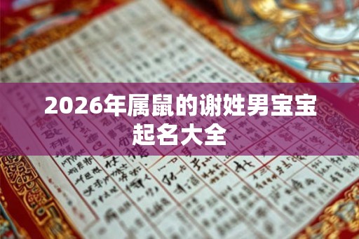 2026年属鼠的谢姓男宝宝起名大全