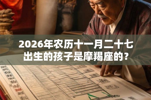 2026年农历十一月二十七出生的孩子是摩羯座的? 2026年农历十一月二十七出生的孩子是摩羯座的?