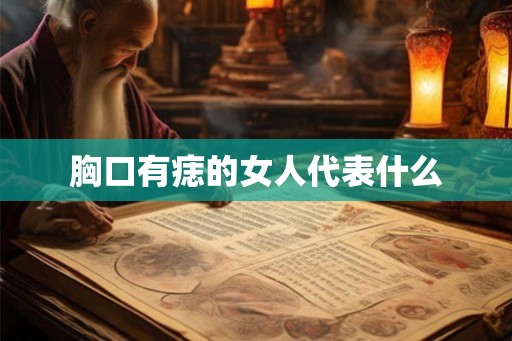胸口有痣的女人代表什么