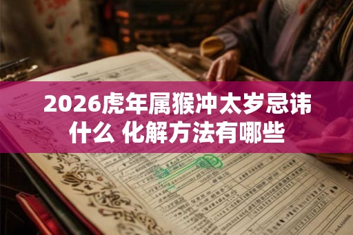 2026虎年属猴冲太岁忌讳什么 化解方法有哪些