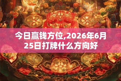 今日赢钱方位,2026年6月25日打牌什么方向好