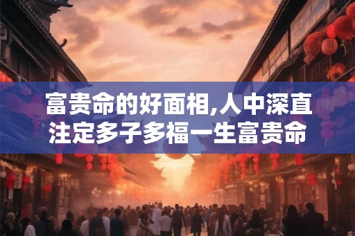 富贵命的好面相,人中深直注定多子多福一生富贵命