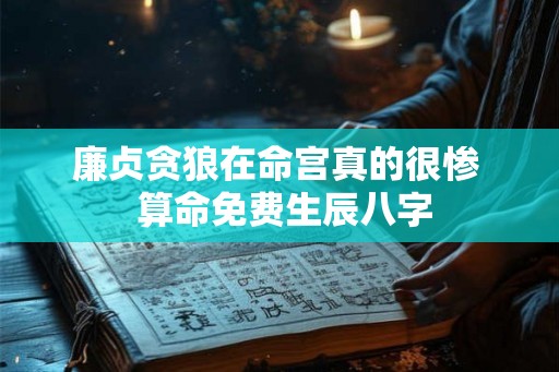 廉贞贪狼在命宫真的很惨  算命免费生辰八字