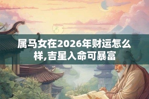 属马女在2026年财运怎么样,吉星入命可暴富