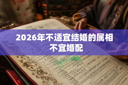 2026年不适宜结婚的属相  不宜婚配
