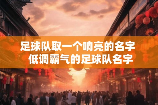 足球队取一个响亮的名字  低调霸气的足球队名字