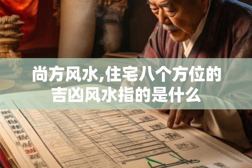 尚方风水,住宅八个方位的吉凶风水指的是什么 尚方风水,住宅八个方位的吉凶风水指的是什么