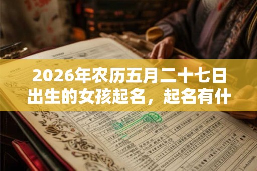 2026年农历五月二十七日出生的女孩起名，起名有什么禁忌？