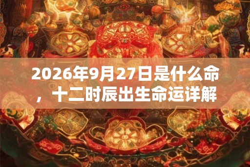 2026年9月27日是什么命，十二时辰出生命运详解