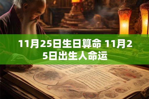 11月25日生日算命 11月25日出生人命运 11月25日生日算命 11月25日出生人命运