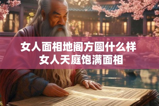 女人面相地阁方圆什么样  女人天庭饱满面相