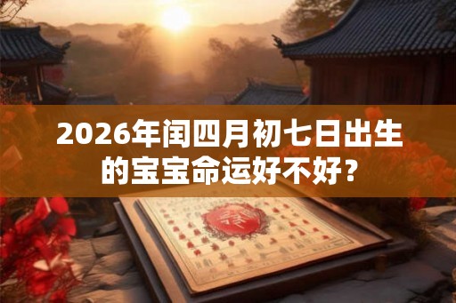 2026年闰四月初七日出生的宝宝命运好不好？