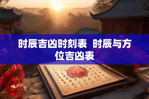 时辰吉凶时刻表 时辰与方位吉凶表 时辰吉凶时刻表 时辰与方位吉凶表