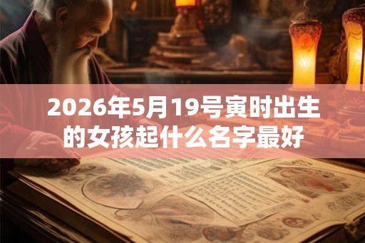 2026年5月19号寅时出生的女孩起什么名字最好