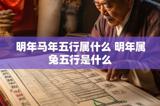 明年马年五行属什么 明年属兔五行是什么