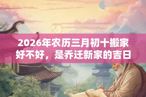 2026年农历三月初十搬家好不好,是乔迁新家的吉日吗? 2026年农历三月初十搬家好不好,是乔迁新家的吉日吗?