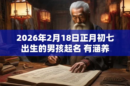 2026年2月18日正月初七出生的男孩起名 有涵养