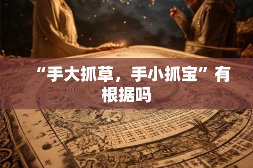 “手大抓草，手小抓宝”有根据吗