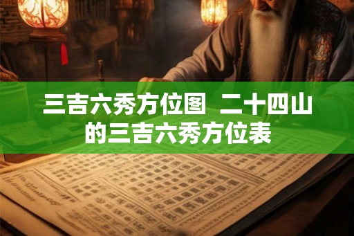 三吉六秀方位图 二十四山的三吉六秀方位表 三吉六秀方位图 二十四山的三吉六秀方位表