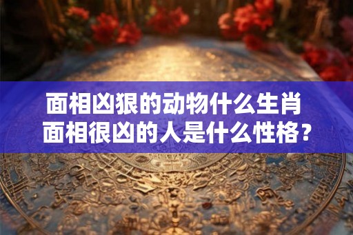 面相凶狠的动物什么生肖 面相很凶的人是什么性格? 面相凶狠的动物什么生肖 面相很凶的人是什么性格?
