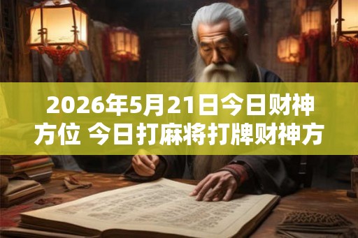 2026年5月21日今日财神方位 今日打麻将打牌财神方位