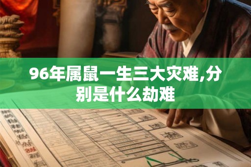 96年属鼠一生三大灾难,分别是什么劫难 96年属鼠一生三大灾难,分别是什么劫难