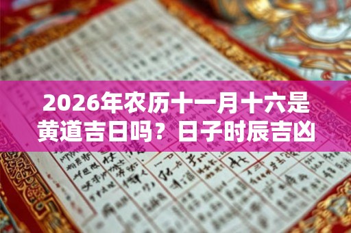 2026年农历十一月十六是黄道吉日吗?日子时辰吉凶? 2026年农历十一月十六是黄道吉日吗?日子时辰吉凶?