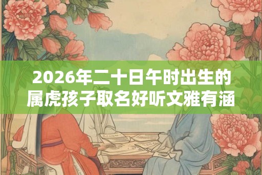2026年二十日午时出生的属虎孩子取名好听文雅有涵养 2026年二十日午时出生的属虎孩子取名好听文雅有涵养