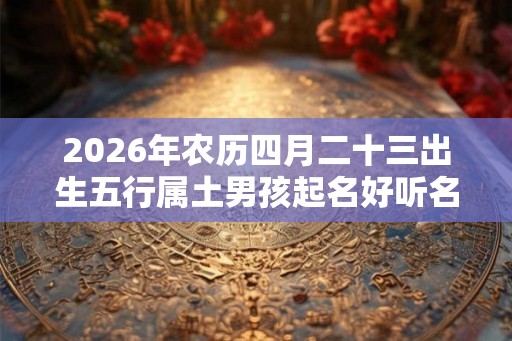 2026年农历四月二十三出生五行属土男孩起名好听名字