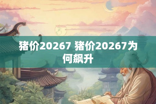 猪价20267 猪价20267为何飙升 猪价20267 猪价20267为何飙升