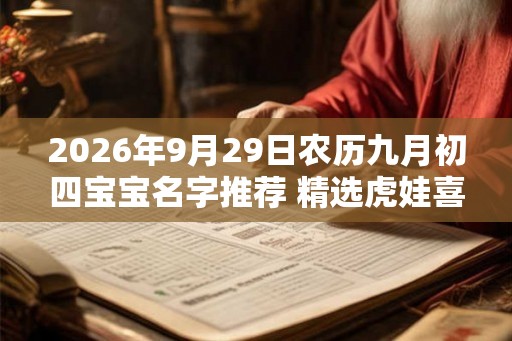 2026年9月29日农历九月初四宝宝名字推荐 精选虎娃喜用字