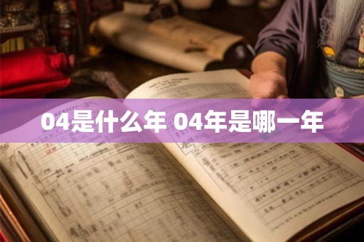 04是什么年 04年是哪一年